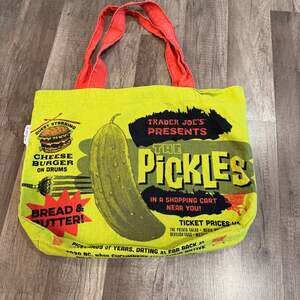 Trader Joe's Reusable Canvas Pickle Tote Bag